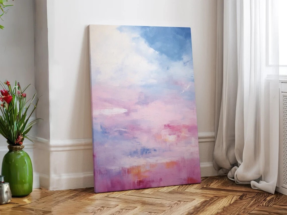 Calming Pastel Soft Painting Colourful Unframed Canvas Print Australian Wall Art