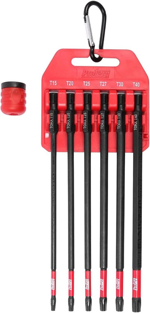 6-Piece 6-Inch TORX Impact Bit Set with Magnetizer & Demagnetizer