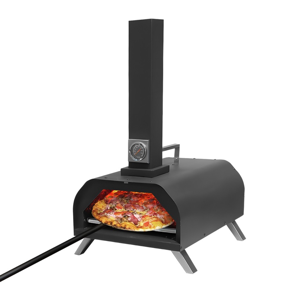 1-Wood Fired Outdoor Pizza Oven Portable Stainless Steel Wood Pellet Pizza VXXT