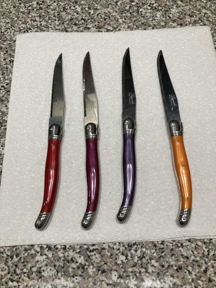 Multicolor Laguiole Stainless Steel Steak Knife Set Made in France
