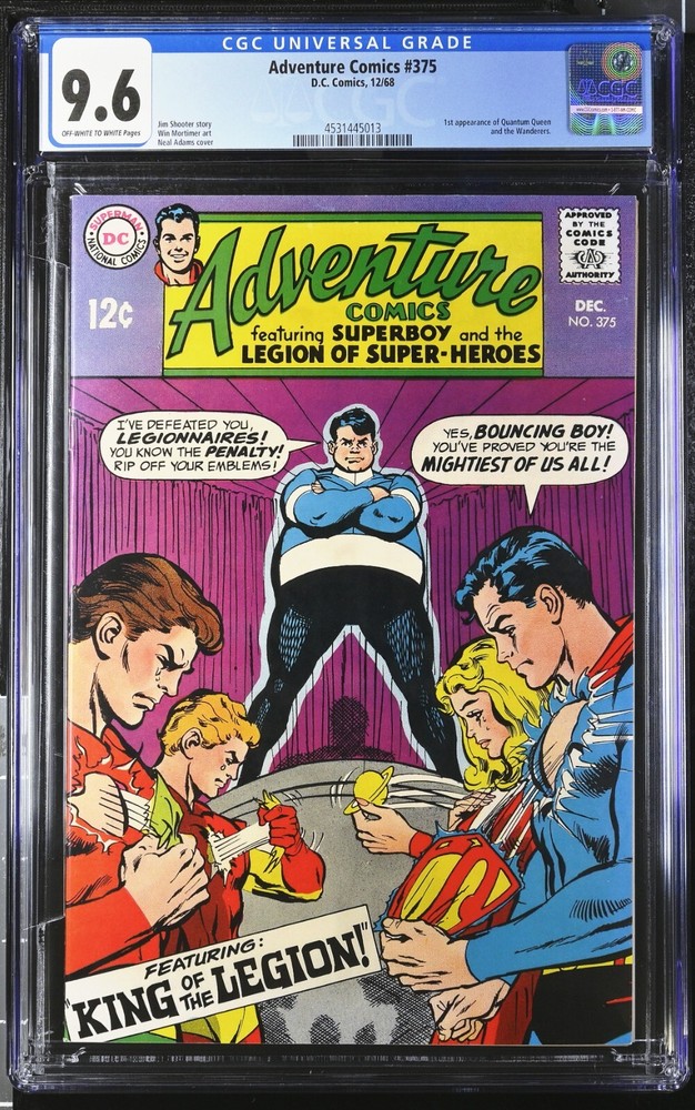 ADVENTURE COMICS #375 CGC 9.6 DC 1968 1ST APPEARANCE OF QUANTUM QUEEN WANDERERS
