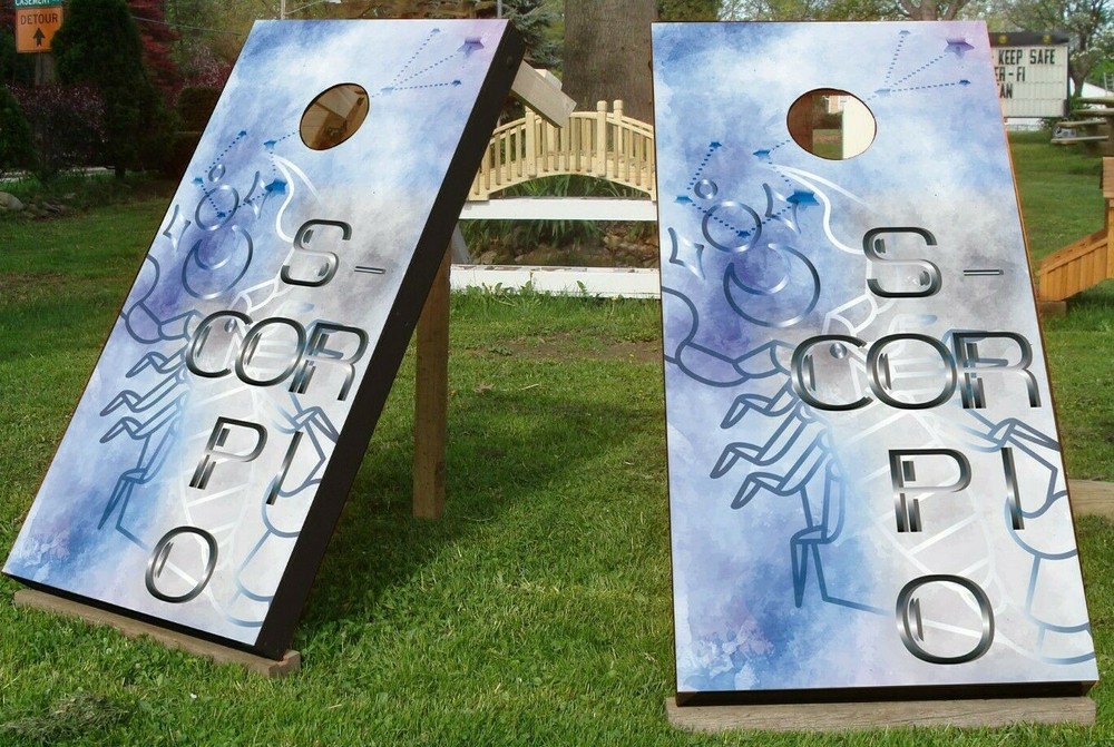 Scorpio Custom Cornhole Wrap Vinyl Decal Sticker for Boards Wraps Wood KA881
