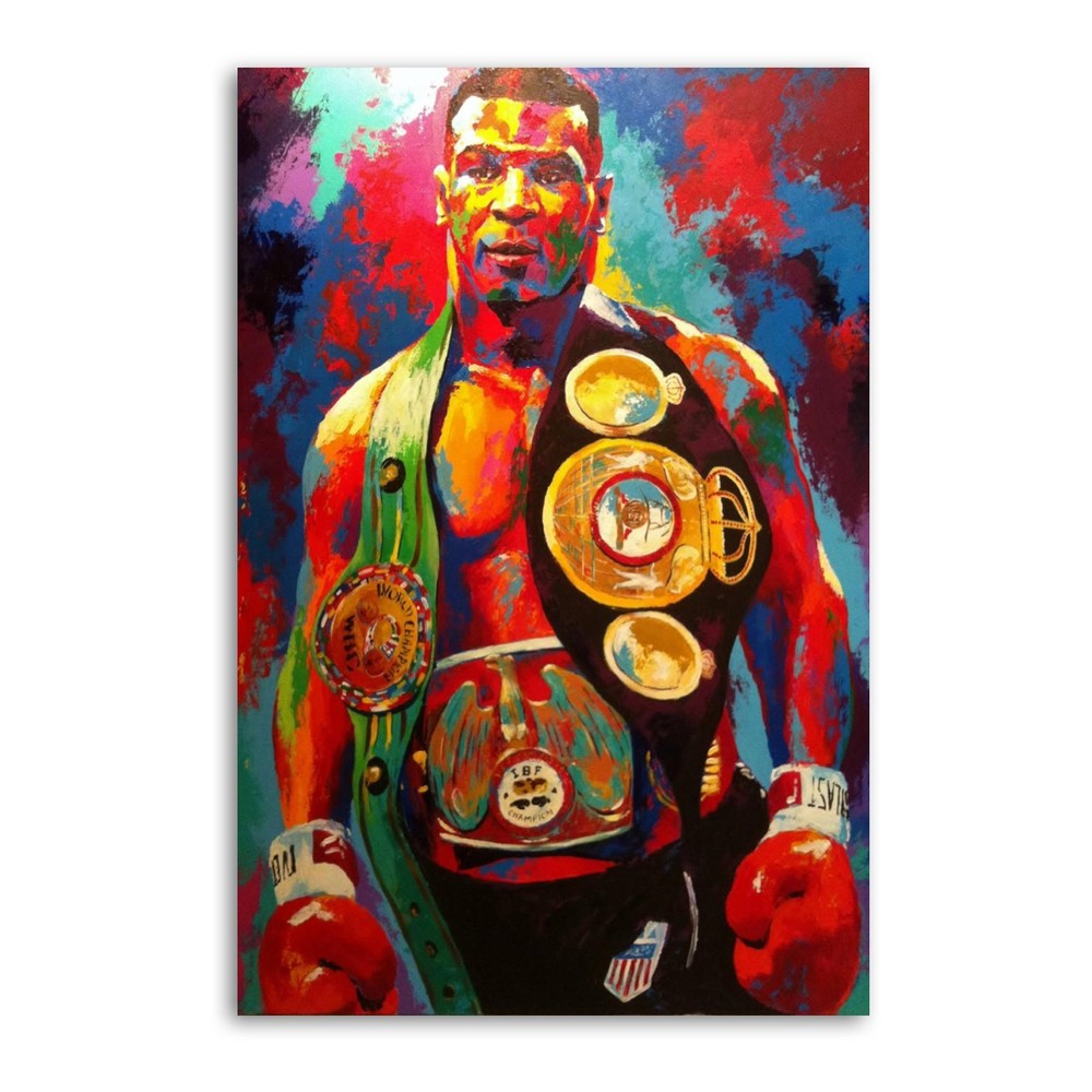 Tyson Championship Belts Boxing Canvas Art Wall Painting Poster Print Decor