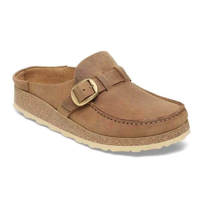 BEST SELLER! Birkenstock Women's Buckley Oiled Leather Cognac US Size AUTHENTIC