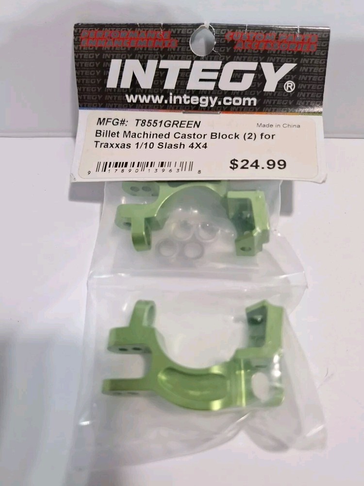 Brushless Traxxas Slash 4x4 & Rustler 4x4 Integy Aluminum Caster Blocks