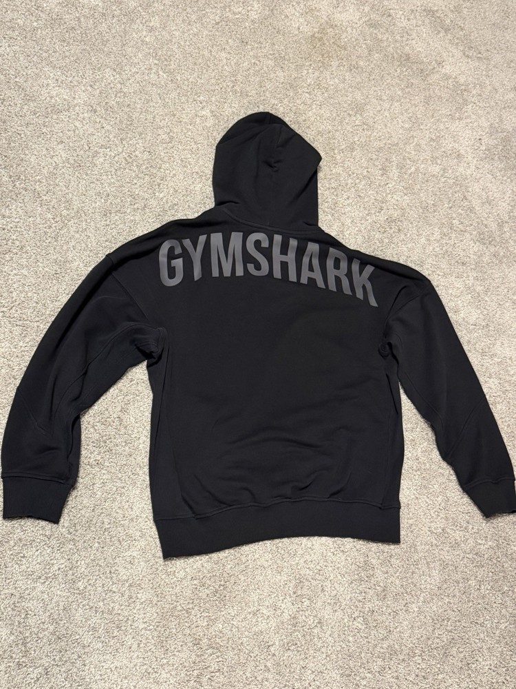 GYMSHARK POWER HOODIES MENS SIZE LARGE BLACK SOLD OUT EXCELLENT CONDITION
