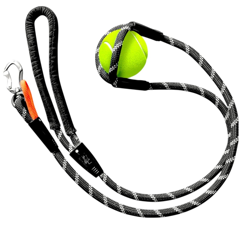 Dog Leash and Ball Launcher for Dogs 2 in 1, Dog Ball Thrower Launcher, Sling...