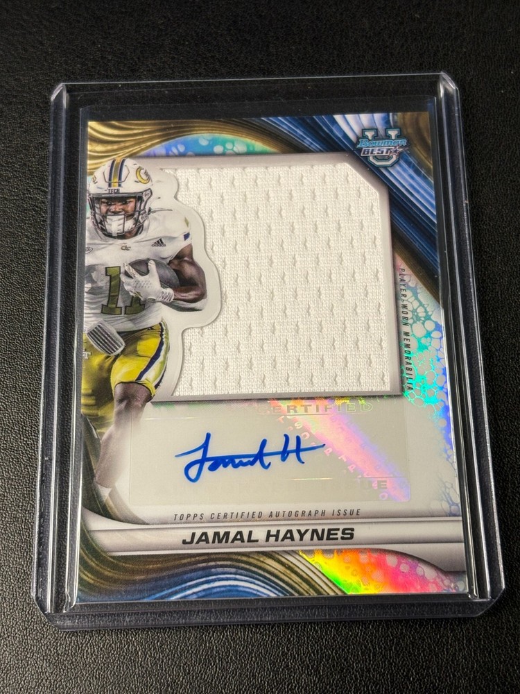 2024 Bowman Best Jamal Haynes Jumbo Relic Auto Yellow Jackets PJA-JH