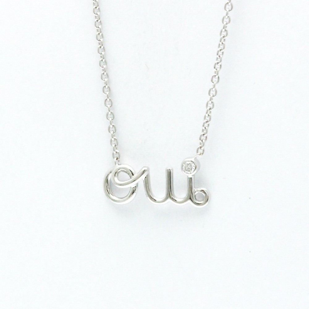 Christian Dior 18K White Gold Diamond Dioramour Necklace BF582810