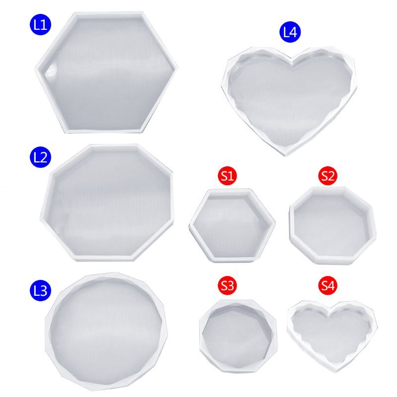 Geometric Epoxy Silicone Mold for DIY Cake Jewelry Making