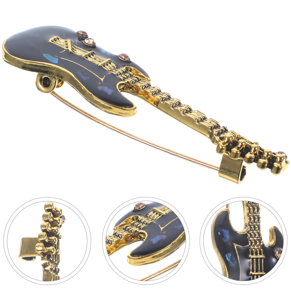 Rose Brooch Pin Guitar Delicate Decoration Daily Use Women's