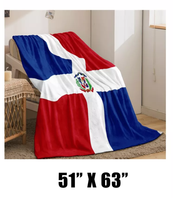 Dominican Republic Country Flag Blankets 51 in x 63 in