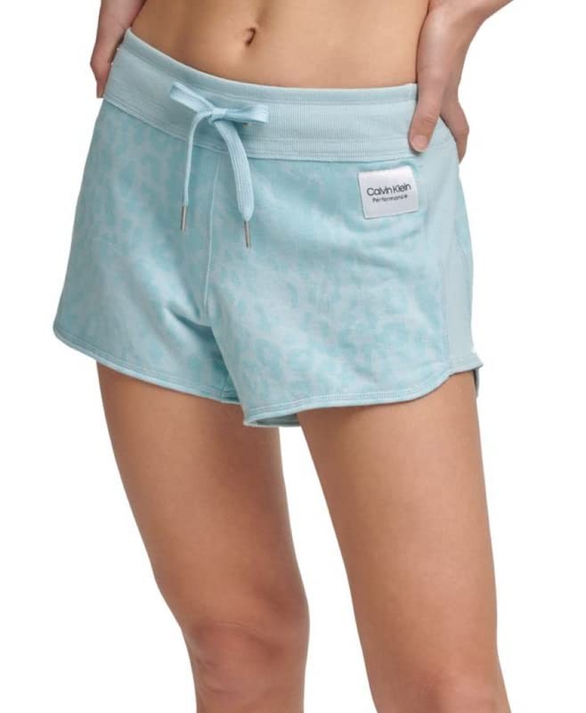 Calvin Klein NWT Performance Women's Printed French Terry Active Shorts Size XL