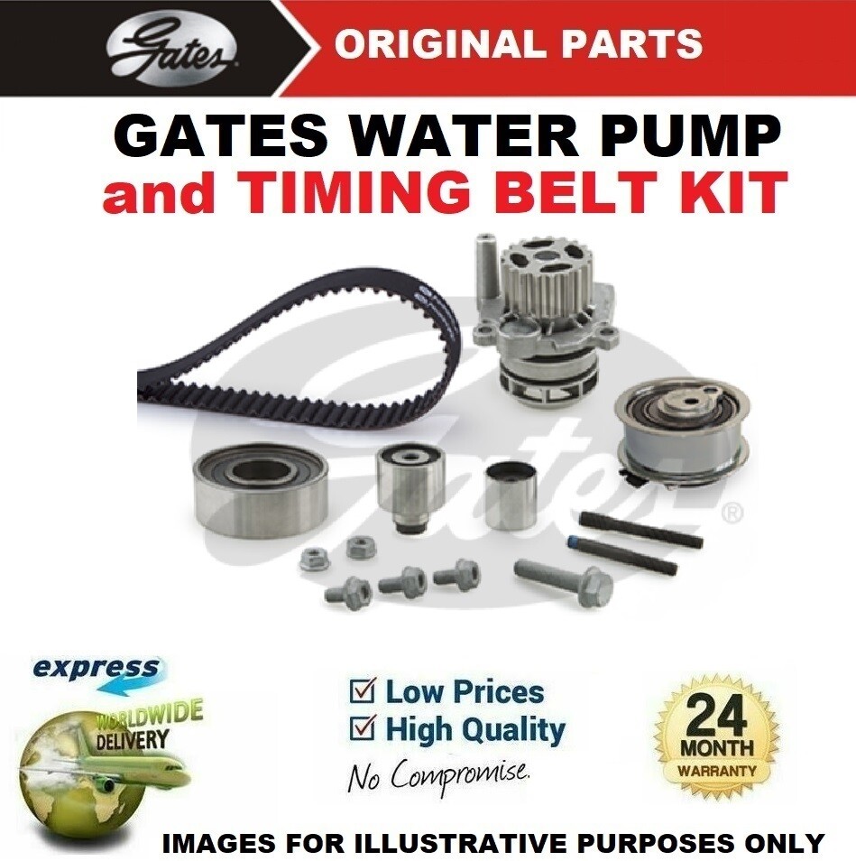 GATES WATER PUMP & TIMING BELT KIT for AUDI Q5 2.0TDi quattro 2013->