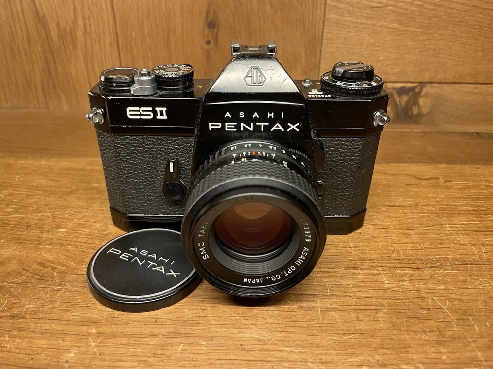 *Near Mint* Pentax ESII ES II Black Film Camera SMC Takumar 55mm F/1.8 From JPN