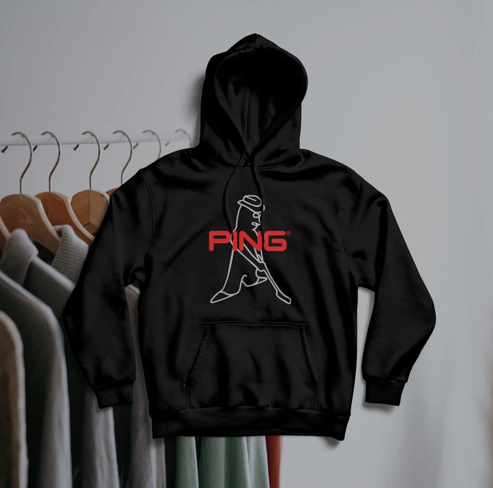 Men's Hoodie Ping Logo Long Sleeve Funny Activa Made in USA Size S-5XL
