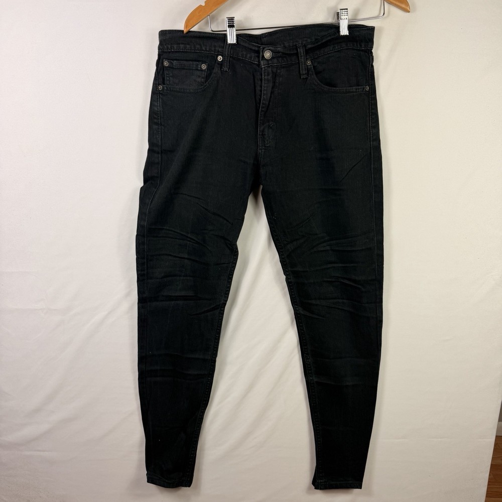 Levi's 511 Jeans Men’s 32x34 Black Stretch Slim Fit Straight Dark Wash Denim