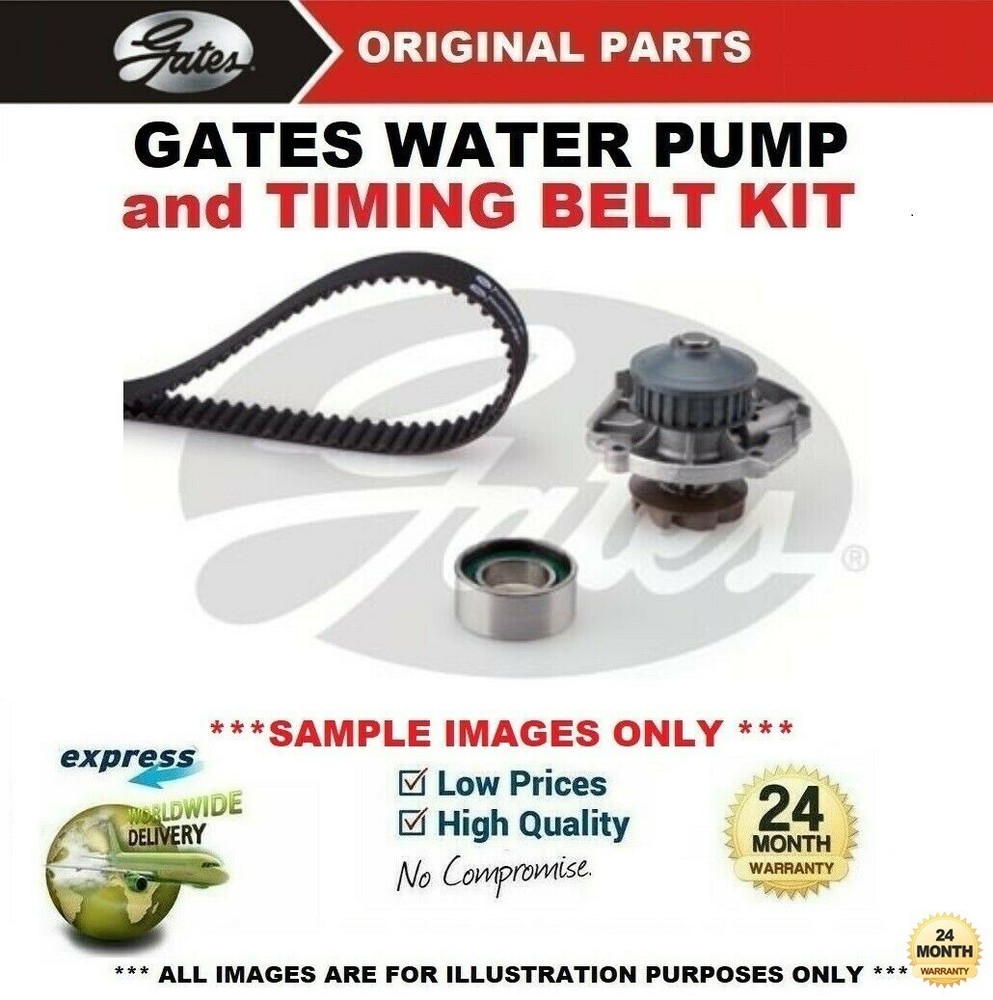 GATES WATER PUMP & TIMING BELT KIT for FIAT PANDA 1.2 4x4 2004->