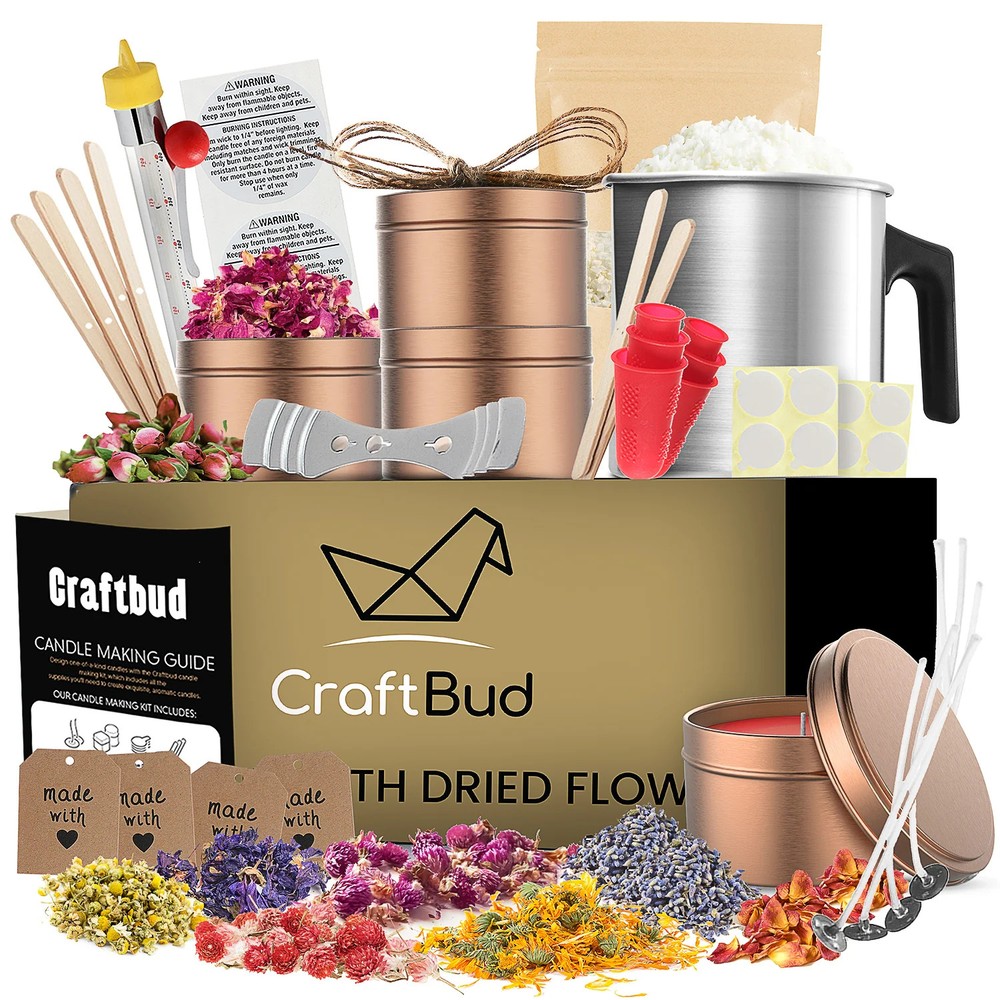 Empyrean 50 Piece Candle Making Kit with Dried Flowers - Multi