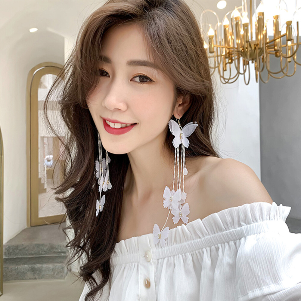 Stylish Dangler Bow Earrings with Chunky Gold Hoop for Women