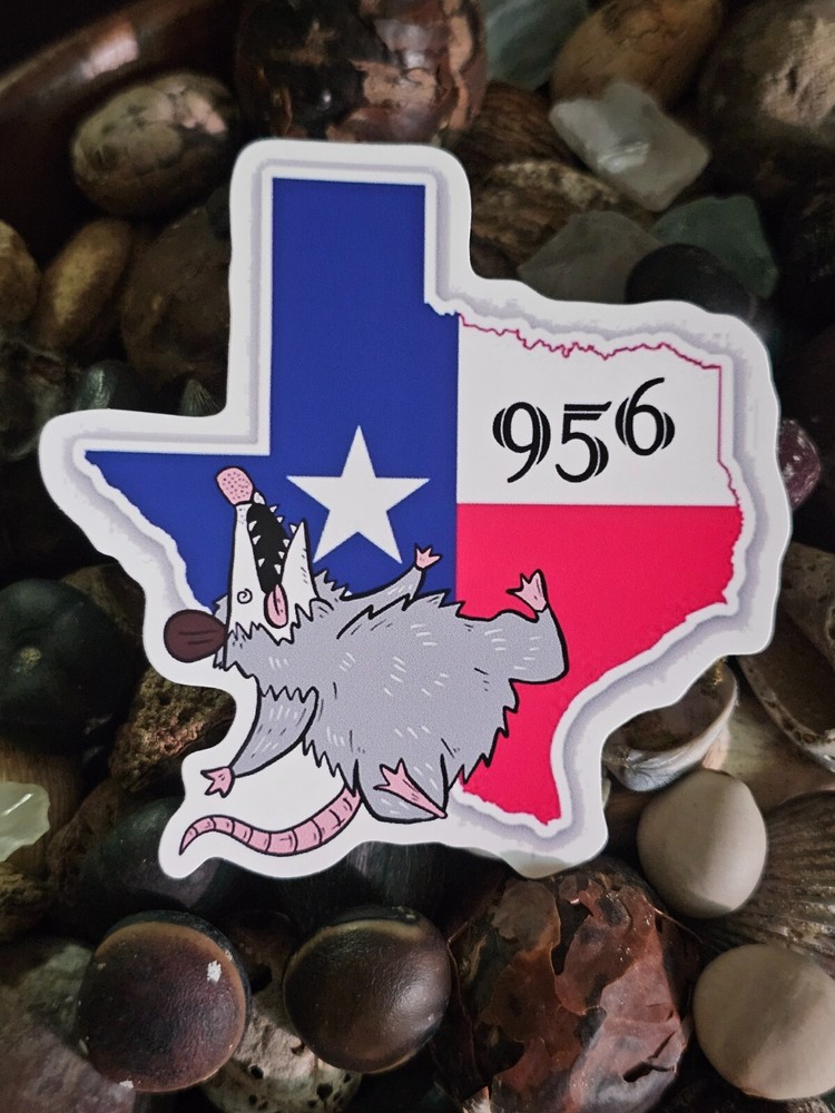 RGV 956, Tlacuache (opposum) Texas - waterproof sticker - Laptop Sticker
