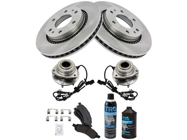 Front Brake Pad and Rotor and Wheel Hub Kit fits Ascender 2007-2008 74NFNR