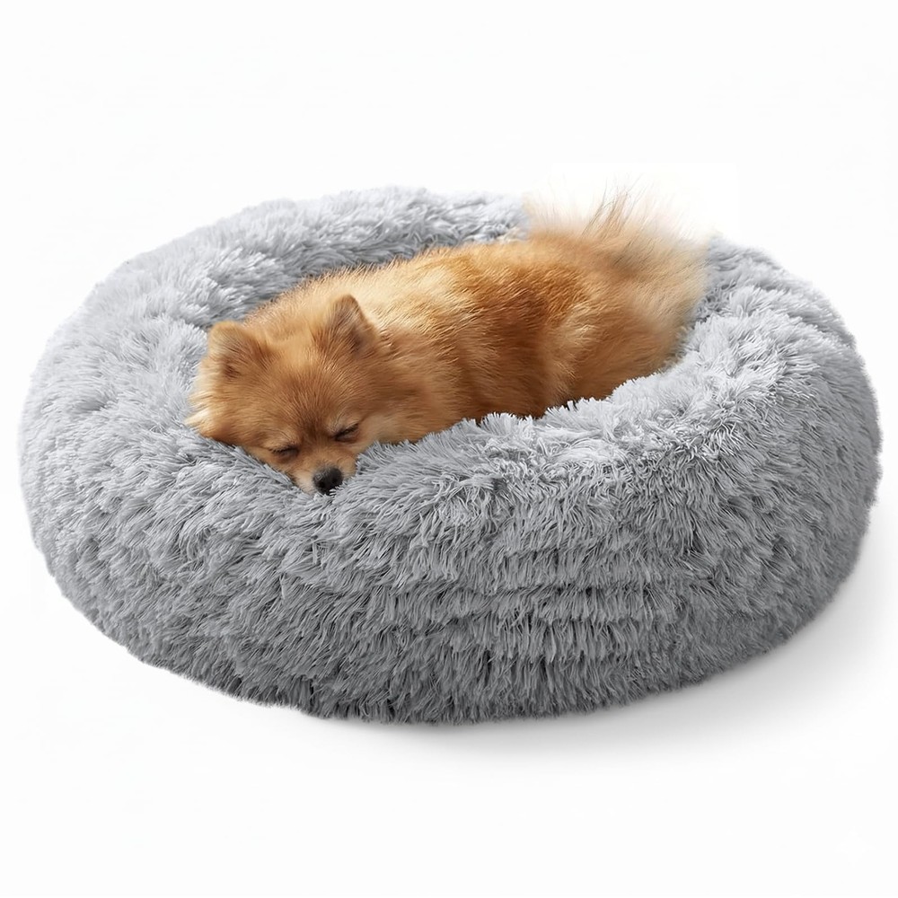 Best JOLLYVOGUE Calming Small Dog & Cat Bed for Indoor Cats - 20 inches Washable