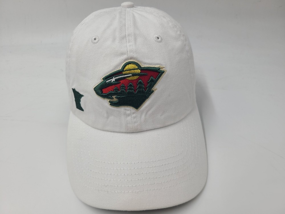 Women Minnesota Wild 47 Brand Strapback Adjustable Hat Cap MN NHL Hockey White