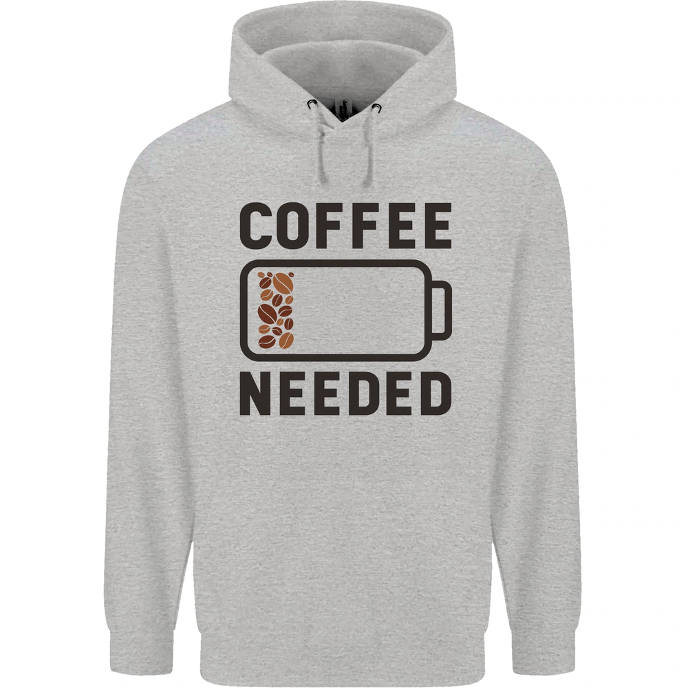 Coffee Needed Funny Addict Mens 80% Cotton Hoodie