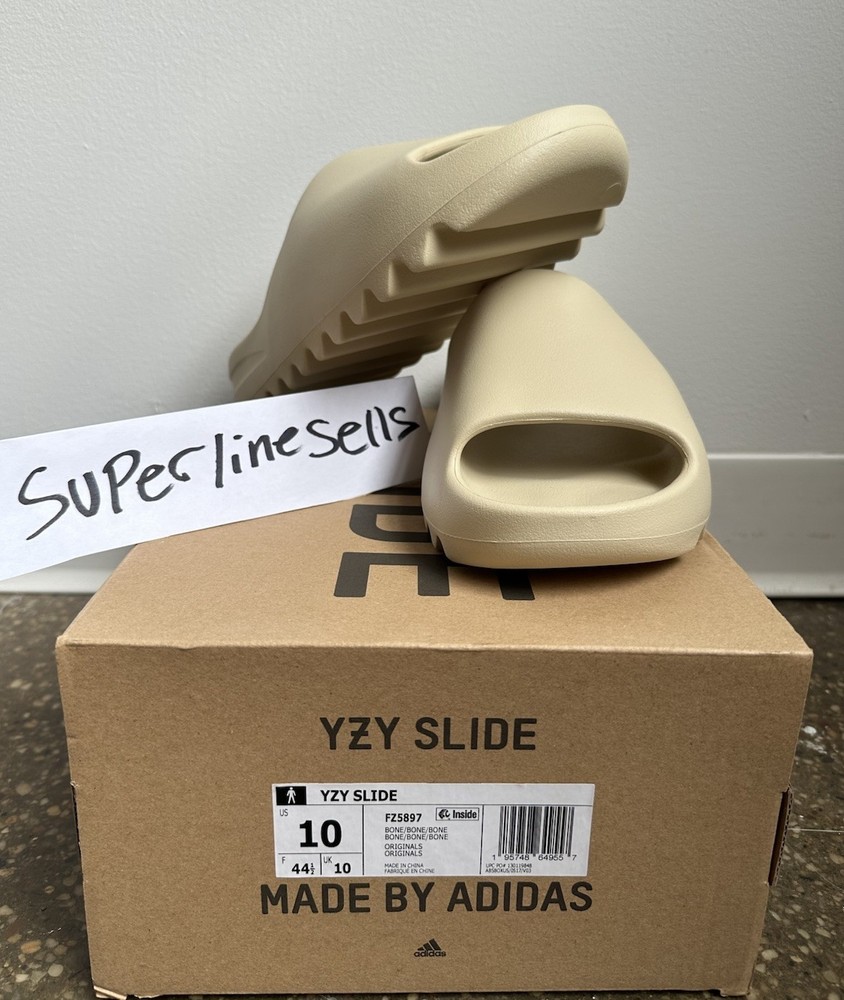 Adidas Yeezy Slide Bone SIZE 10 FZ5897 (100% AUTHENTIC|FAST FREE SHIP|SIZE 10)