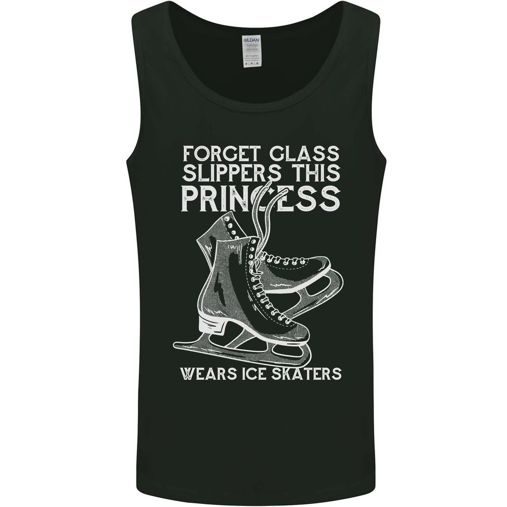 Funny This Princess Wears Ice Skates Skater Mens Vest Tank Top