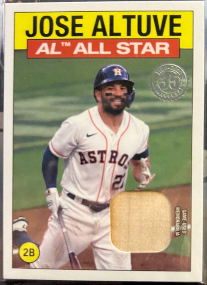 Jose Altuve 2021 Topps Series 2 1986 All-Star Bat Relic #86ASR-JA Houston Astros