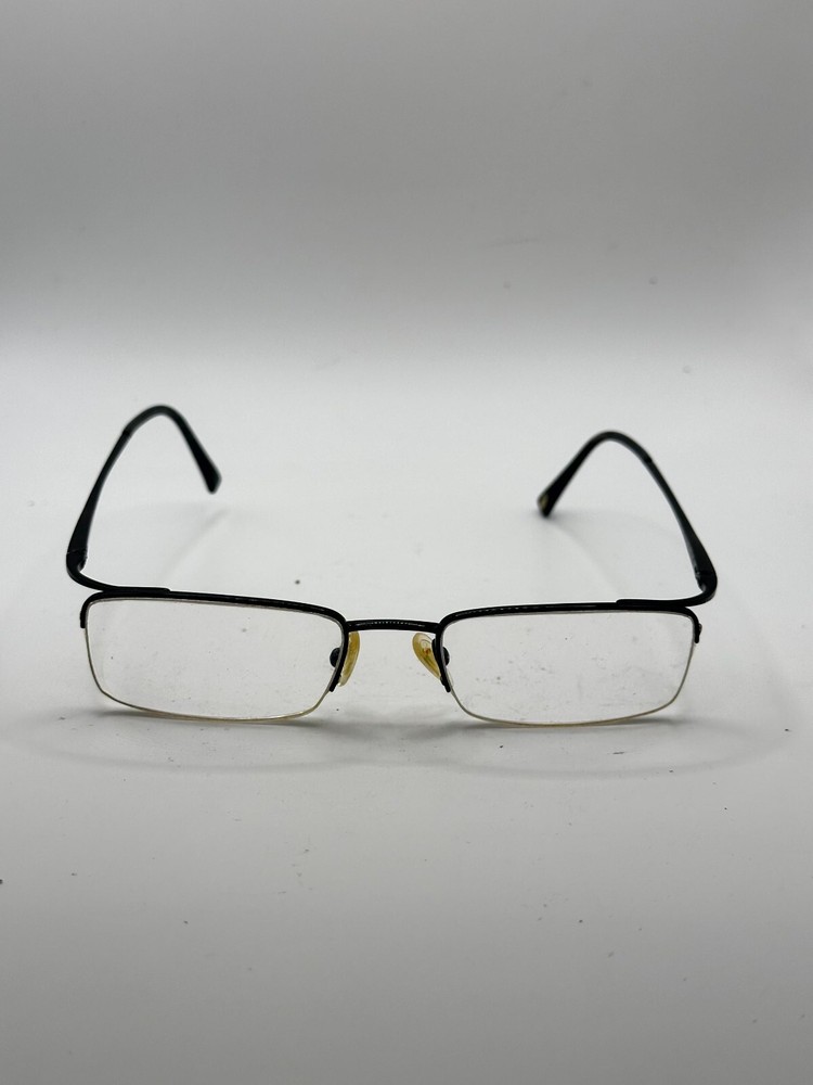 Ray-Ban RB8582 1000 Black Titanium Rectangle Half Rim Eyeglasses FRAMES ONLY