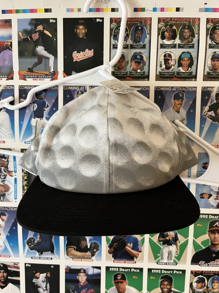 Golf Ball AOP Hat Cap Snapback Adult Adjustable Black Golfing All Over Print Men