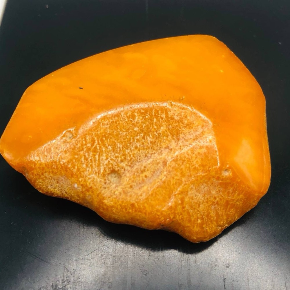 Vintage Butterscotch Landscape Natural Baltic Amber Brooch Egg yolk USSR