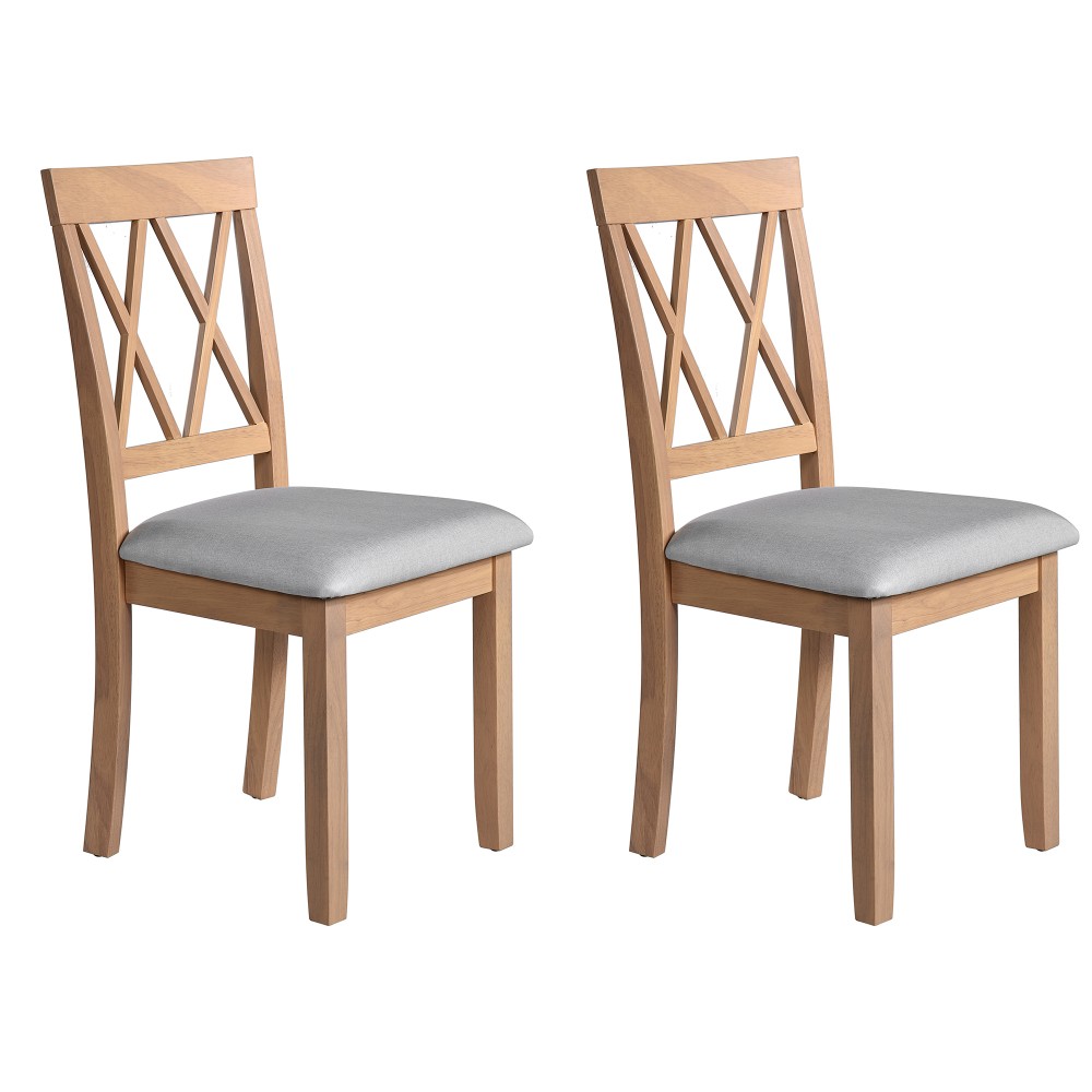 Dining chair with soft cushion, solid wood legs, backrest and foot nails