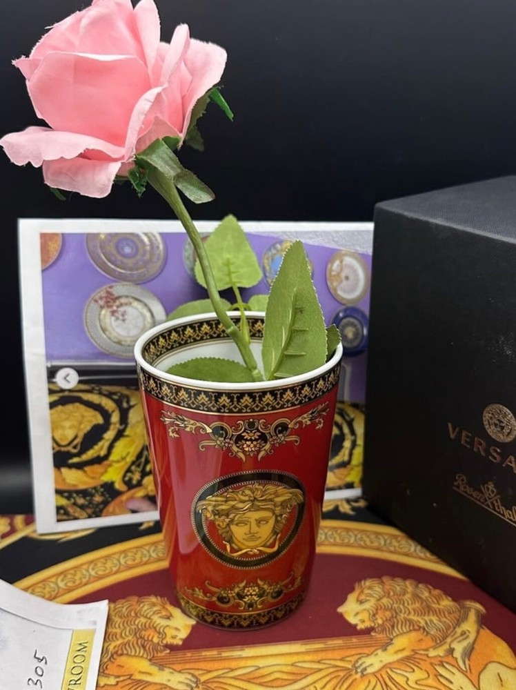 VERSACE Vase Bath cup holder office home Medusa Christmas GIFT ROSENTHAL SALE-image