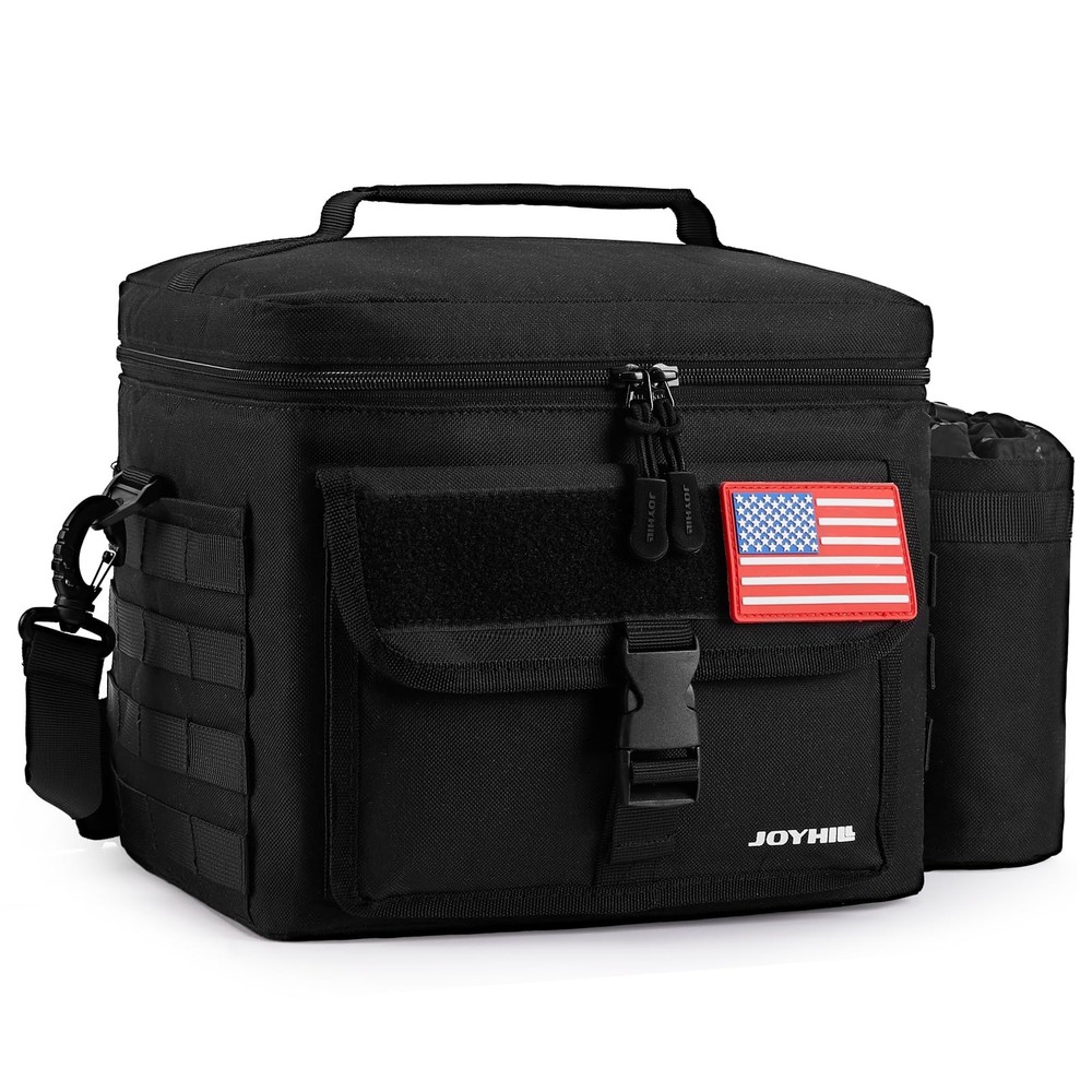 Tactical Insulated Lunch Bag for Men with Detachable Bottle Holder