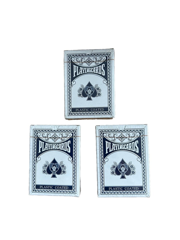 3 PACKS Plastic Coated Playing Cards SEALED POKER BICYCLE FREE SHIPPING