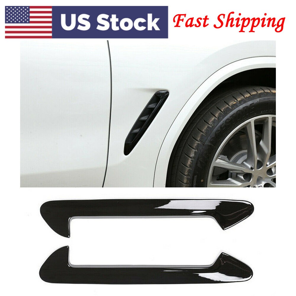Gloss Black Side Air Fender Vent Trim For BMW X3 G01 X4 G02 2018-2023 2019 US