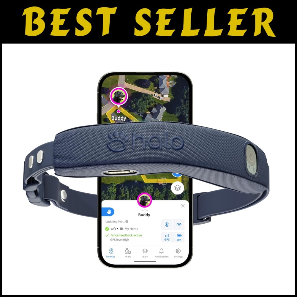 Waterproof GPS Wireless Dog Fence Collar with Long Battery Life One Size Fits All
