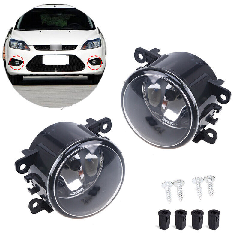 Left Right Side Fog Light Clear Driving Lamps Assemblies For 2012-2018 Fiat 500