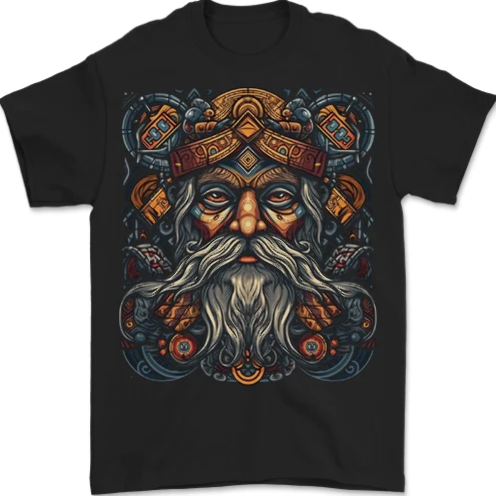 Tribal Viking Pagan Odin Warrior Mens T-Shirt 100% Cotton