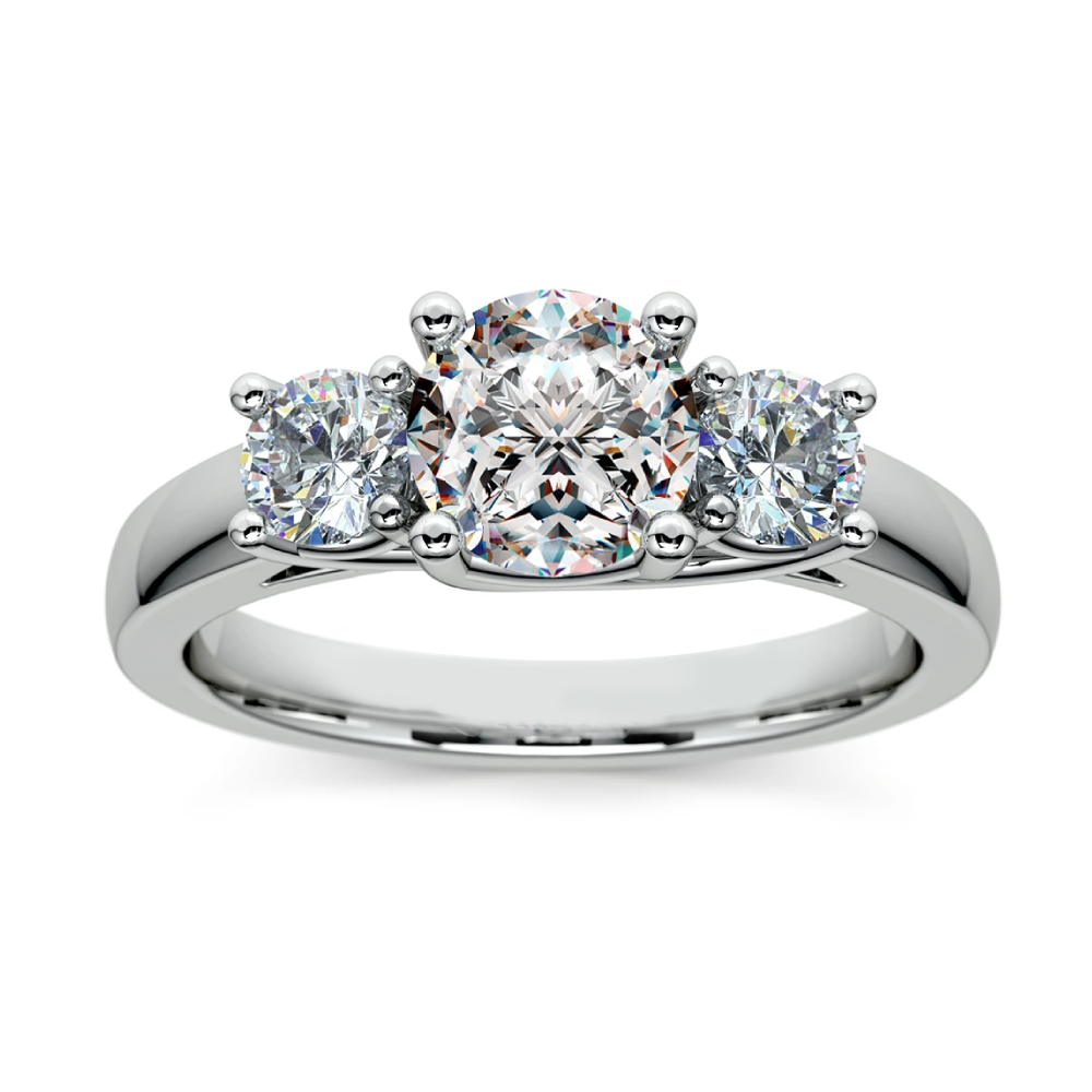 950 Platinum Lab Created 2 Ct Round Cut Diamond IGI Certified Engagement Ring