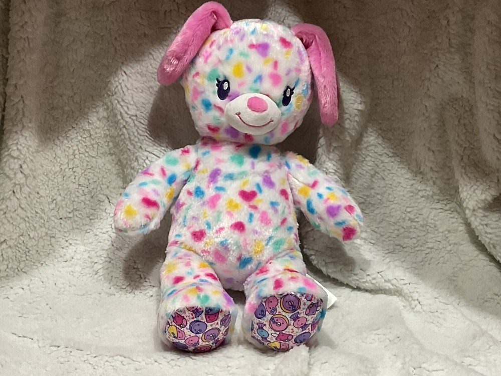 Confetti Sweets Candy Puppy 16-inch Plush Stuffed Dog with T-Shirt from Build-A-Bear 2018