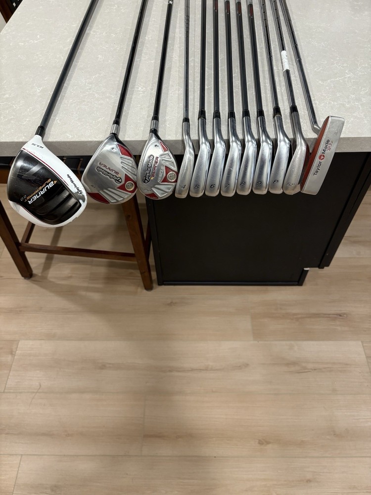 TaylorMade Irons Driver Wood Putter Wedges Complete Golf Club Set Senior Flex RH