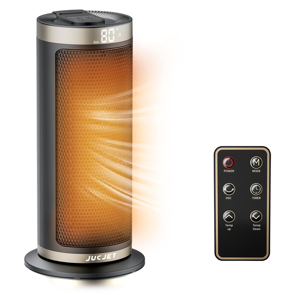 Space Heater heaters for indoor use, 1500W PTC Ceramic space heater Eco Mode ...