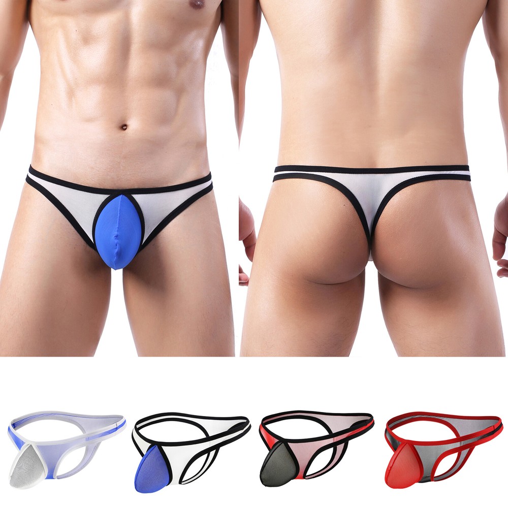 Mens T-back G-String Thongs Mesh Underwear Sexy Panties Underpants Shorts