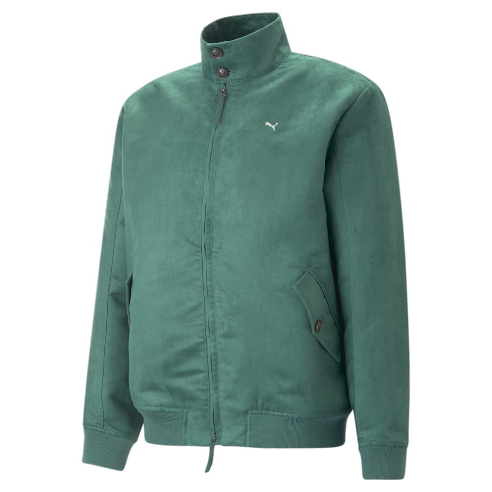 PUMA Mens Green Quality Harrington Full Zip Casual Athletic Jacket