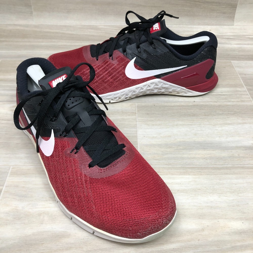 Nike Metcon 3 TB Training Men's Size 9.5 Team Crimson White Black Red 898055 600